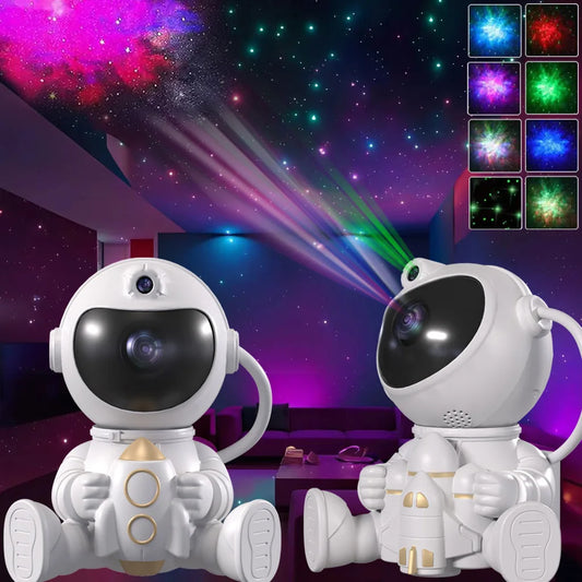 Rocket Astronaut LED Star Galaxies Projector Light